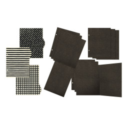 Graphic 45 Check Binder Album with Interactive Pages Black (4503316)