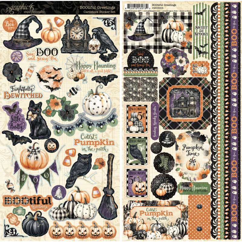 Graphic 45 BOOtiful Greetings Sticker Set (4503305)