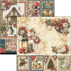 Ciao Bella Merry & Bright 12x12 Inch Paper Pad (12pcs) (CBPM098)