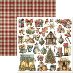 Ciao Bella Merry & Bright 12x12 Inch Paper Pad (12pcs) (CBPM098)