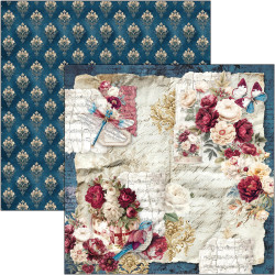 Ciao Bella Bohemian Burgundy 12x12 Inch Patterns Pad (8pcs) (CBT099)