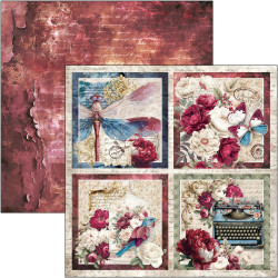 Ciao Bella Bohemian Burgundy 12x12 Inch Patterns Pad (8pcs) (CBT099)