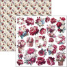 Ciao Bella Bohemian Burgundy 12x12 Inch Patterns Pad (8pcs) (CBT099)
