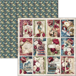 Ciao Bella Bohemian Burgundy 12x12 Inch Patterns Pad (8pcs) (CBT099)