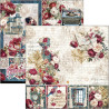 Ciao Bella Bohemian Burgundy 8x8 Inch Paper Pad (12pcs) (CBH099)