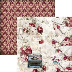Ciao Bella Bohemian Burgundy 12x12 Inch Paper Pad (12pcs) (CBPM099)