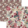 Ciao Bella Bohemian Burgundy 12x12 Inch Paper Pad (12pcs) (CBPM099)