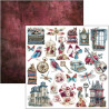 Ciao Bella Bohemian Burgundy 12x12 Inch Paper Pad (12pcs) (CBPM099)