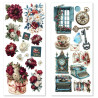 Ciao Bella Bohemian Burgundy Transparent Adhesive Sheets (5pcs) (CBI018)