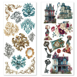 Ciao Bella Bohemian Burgundy Transparent Adhesive Sheets (5pcs) (CBI018)