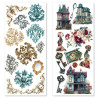 Ciao Bella Bohemian Burgundy Transparent Adhesive Sheets (5pcs) (CBI018)
