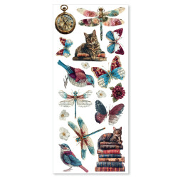 Ciao Bella Bohemian Burgundy Transparent Adhesive Sheets (5pcs) (CBI018)