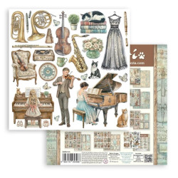 Stamperia Symphony 8x8 Inch Paper Pack by Sara Alcobendas (SBBS144)