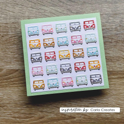 Vaessen Creative • Embossing Folder by Carla Creates Christmas Hippie Bus 5.9x5.9"