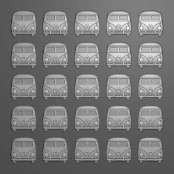 Vaessen Creative • Embossing Folder by Carla Creates Christmas Hippie Bus 5.9x5.9"
