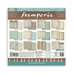 Stamperia Symphony 8x8 Inch Paper Pack Maxi Background Selection by Sara Alcobendas (SBBS145)