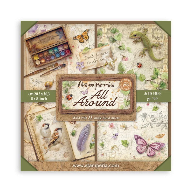 Stamperia All Around 8x8 Inch Paper Pack (Single Face) (SBBSXB25)