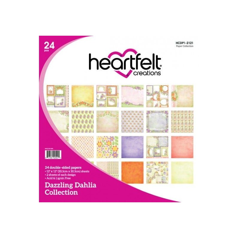 Heartfelt Paper Collection 12X12 Dazzling Dahlia