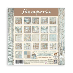Stamperia White Christmas 8x8 Inch Paper Pack (Single Face) by Cristina Radovan (SBBSXB27)