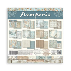 Stamperia White Christmas 8x8 Inch Paper Pack Maxi Background Selection by Cristina Radovan (SBBS147)