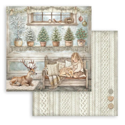 Stamperia White Christmas 8x8 Inch Paper Pack by Cristina Radovan (SBBS146)