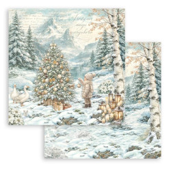 Stamperia White Christmas 8x8 Inch Paper Pack by Cristina Radovan (SBBS146)