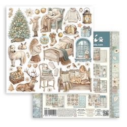 Stamperia White Christmas 8x8 Inch Paper Pack by Cristina Radovan (SBBS146)