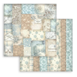Stamperia White Christmas 12x12 Inch Paper Pack Maxi Background Selection by Cristina Radovan (SBBL191)