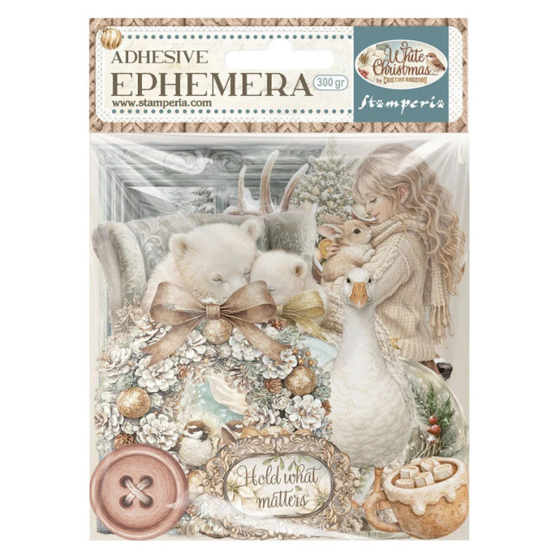 Stamperia White Christmas Ephemera by Cristina Radovan (DFLCT89)