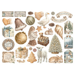 Stamperia White Christmas Die Cuts Assorted by Cristina Radovan (DFLDC141)