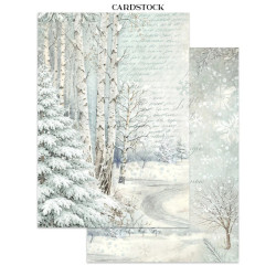 Stamperia Printed Art Junk Journal Focus Points for Art and Craft A5 - White Christmas