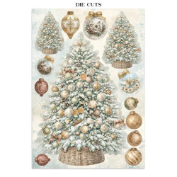 Stamperia Printed Art Junk Journal Focus Points for Art and Craft A5 - White Christmas