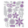Sizzix • Clear Stamp Set & Framelits Dies Winter Florals by Vicki Boutin 68pcs