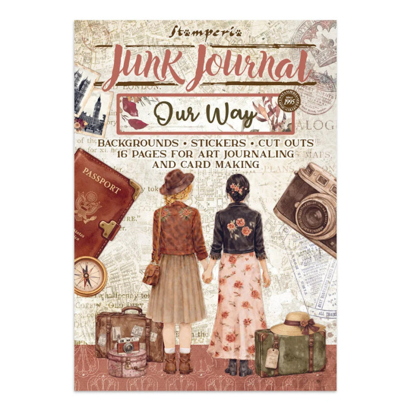 Stamperia Our Way Junk Journal Stickers, Backgrounds, Cut-Outs (SBJK30)