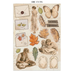 Stamperia Flowers and Poems Junk Journal Stickers, Backgrounds, Cut-Outs (SBJK31)