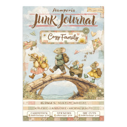 Stamperia Cozy Family Junk Journal Stickers, Backgrounds, Cut-Outs (SBJK32)