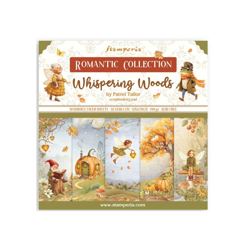 Stamperia Whispering Woods 12x12 Inch Paper Pack (SBBL175)