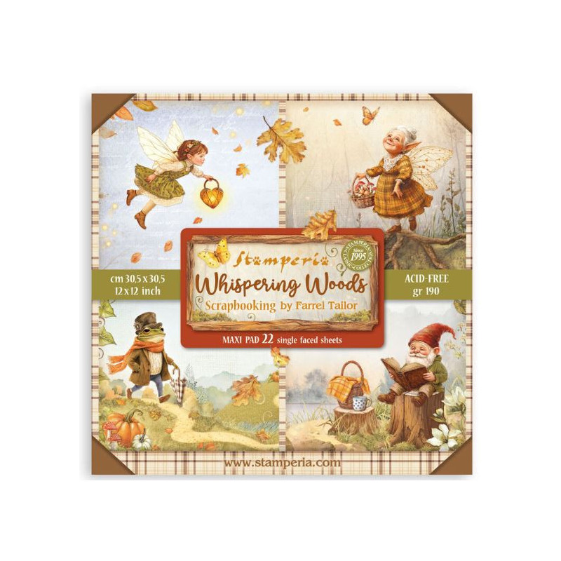 Stamperia Whispering Woods 12x12 Inch Maxi Paper Pack (Single Face) (SBBXLB29