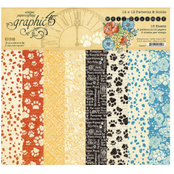 Graphic 45 MIXAT PAKET  Well Groomed  Paper Pad, journaling cards, die cut, 4502267-4
