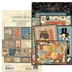 Graphic 45 MIXAT PAKET  Well Groomed  Paper Pad, journaling cards, die cut, 4502267-4