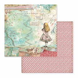 Stamperia Block 10 sheets 30.5x30.5 (12x12) Double Face "Alice"