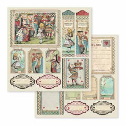 Stamperia Block 10 sheets 30.5x30.5 (12x12) Double Face "Alice"