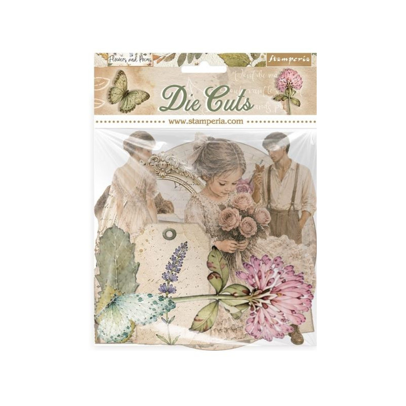 Stamperia  Flowers and Poems Die Cuts Assorted (DFLDC144)