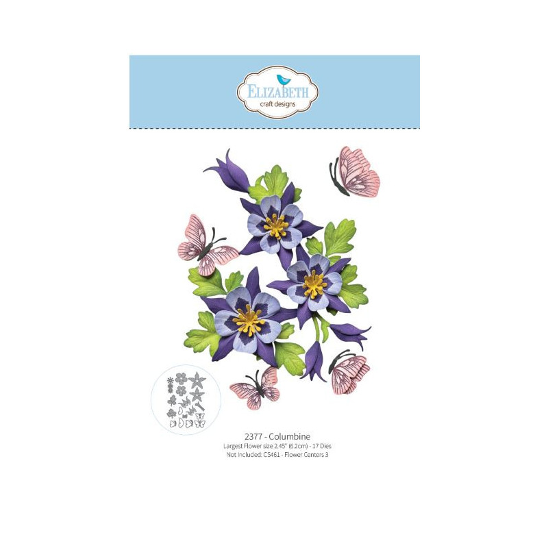 Elisabeth craft design Bloom Wildly Die Columbine by Paper Flowers (2377)