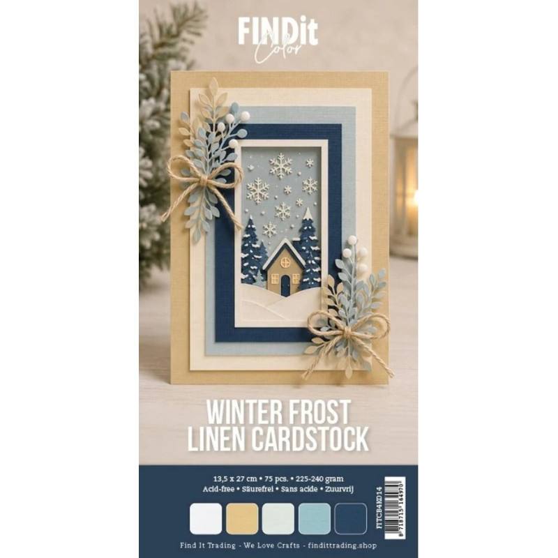 Find It Linen Cardstock 4K Winter Frost (75pcs) (FITCB4k014)