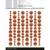 Simple and Basic Adhesive Enamel Dots Metallic Copper Matte (96pcs) (SBA034)