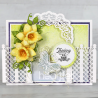 Heartfelt "PAKET" Spring Daffodil Cling Stamp Set , Die , Mold
