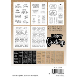 Studio Light Sticker Pad X-Mas Sentiments Essentials 15 Sheets (SL-ES-STIC39)