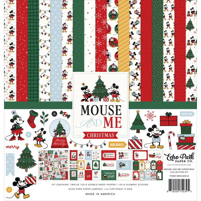 Echo Park Mouse And Me Christmas 12x12 Inch Collection Kit (MMC520016)