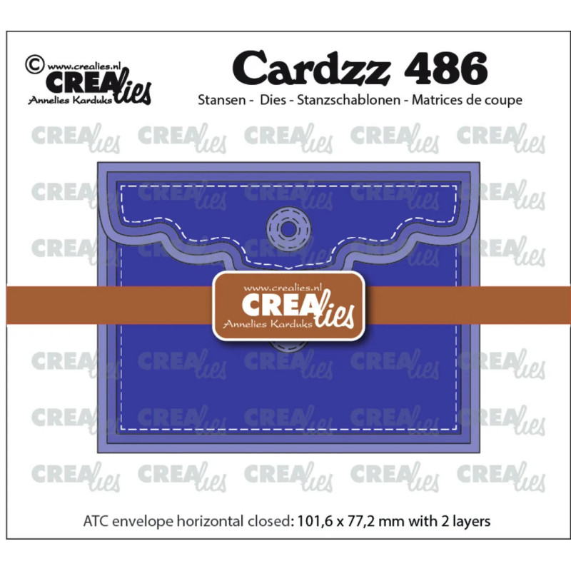 Crealies Cardzz Dies ATC Envelope Horizontal Panel A (CLCZ486)